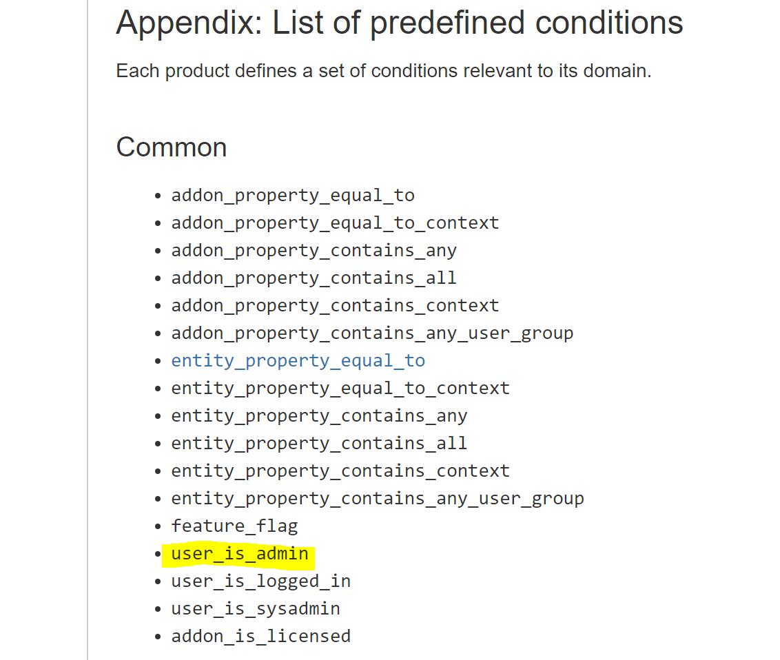 Atlassian Connect: Conditions