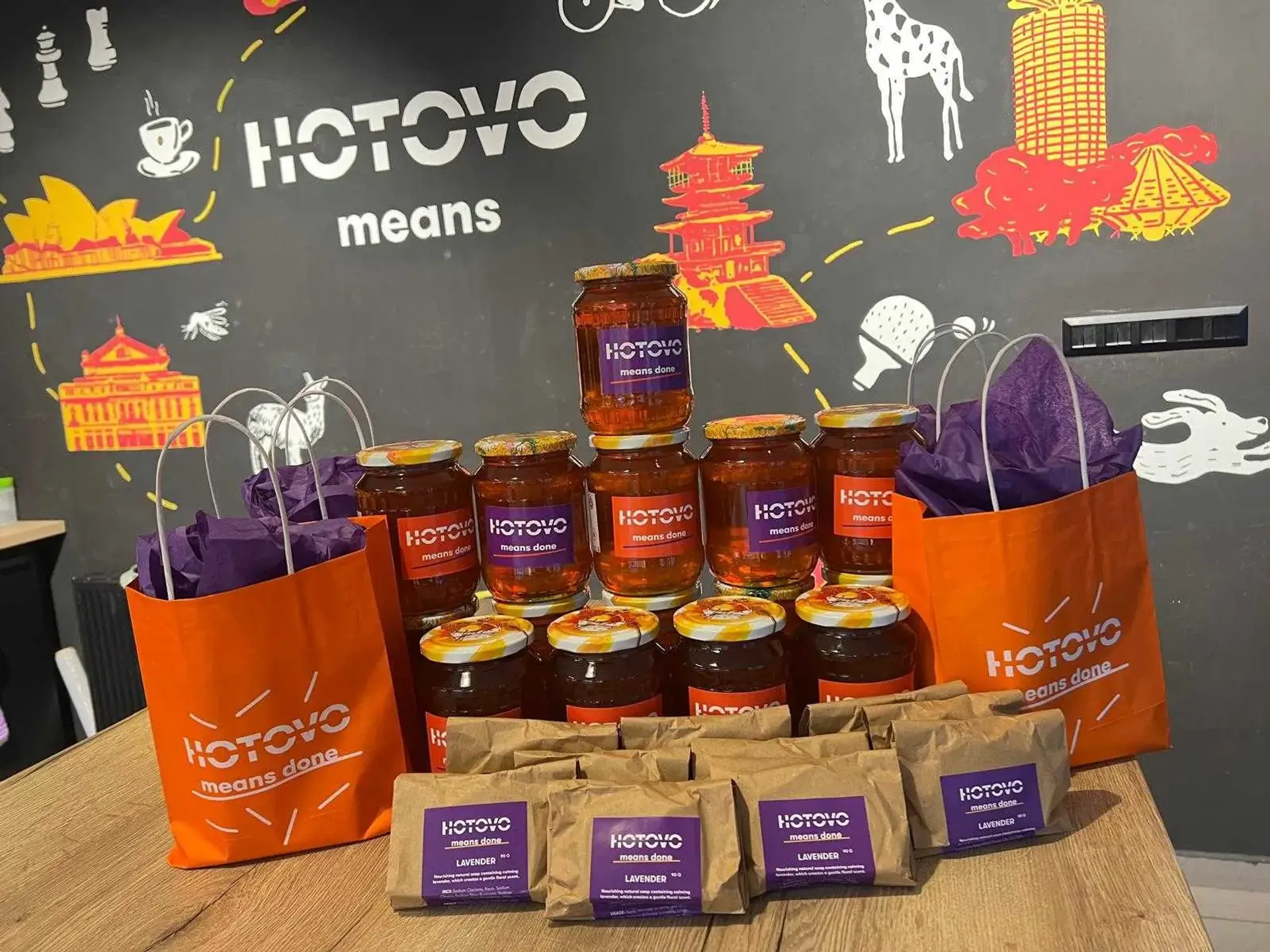 LUX Social Center honey and lavender gifts