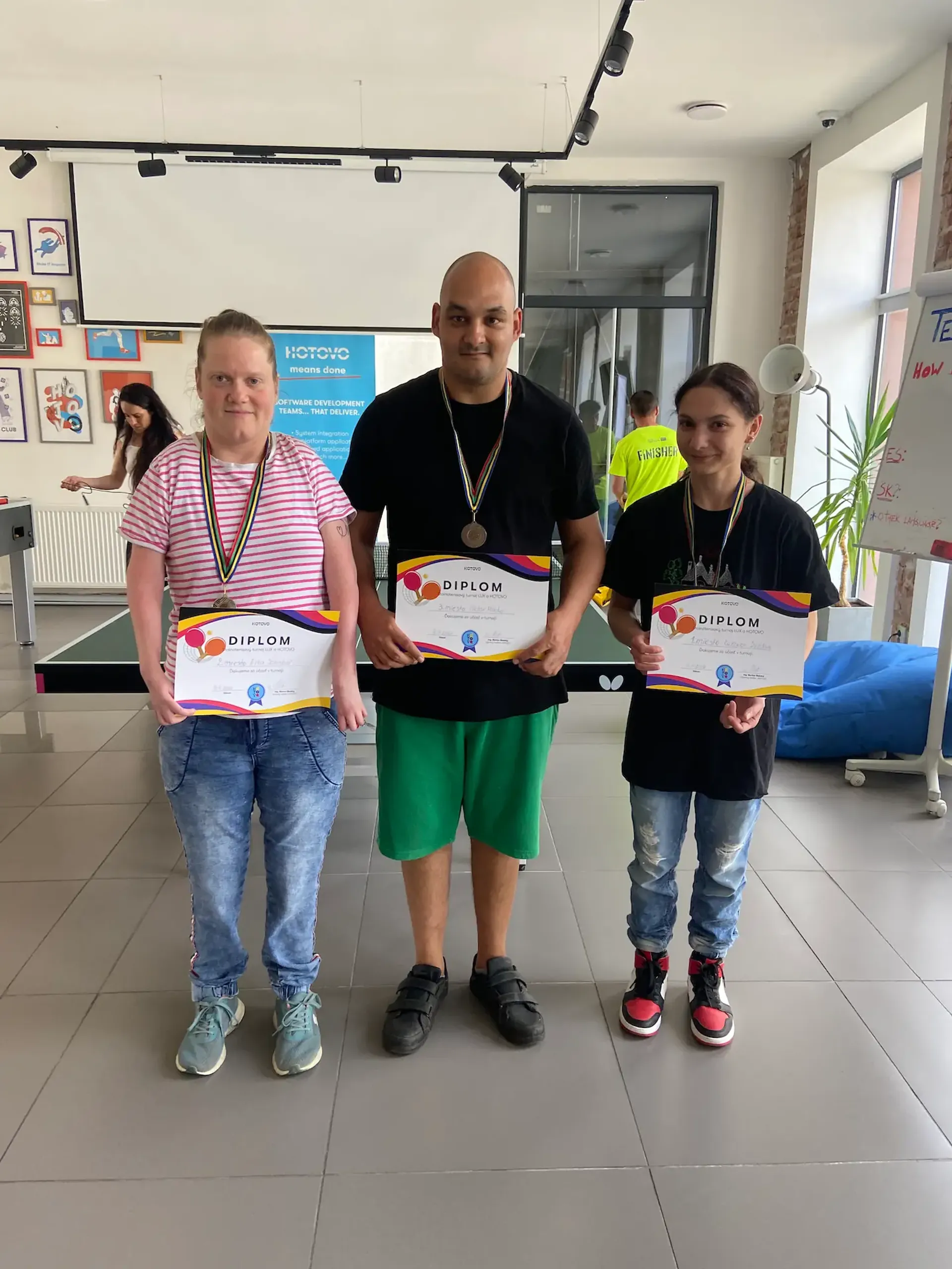 pingpong turnament with LUX people