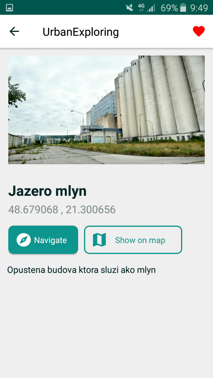 Urban Exploration App Screen 3